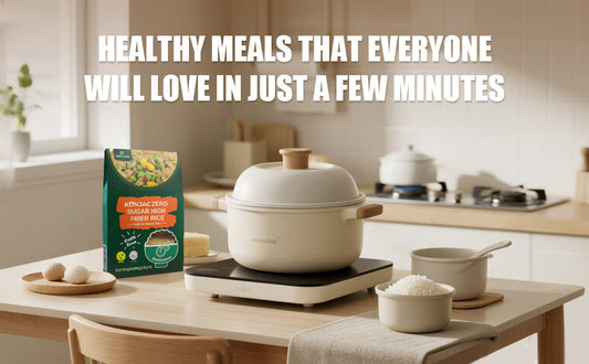 Nutritional Components Comparison Table of Konjac Rice vs. Regular Rice