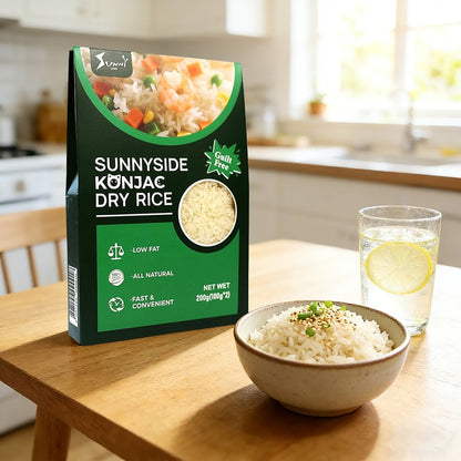 Sunnyside Konjac Dry Rice (200g) – Zero Sugar, Low Fat, High Fiber, Vegan & Gluten-Free Rice Alternative