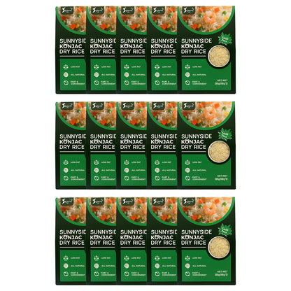 Sunnyside Konjac Dry Rice (200g) – Zero Sugar, Low Fat, High Fiber, Vegan & Gluten-Free Rice Alternative