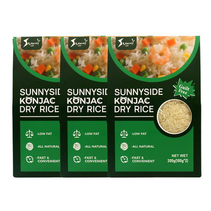 Sunnyside Konjac Dry Rice (200g) – Zero Sugar, Low Fat, High Fiber, Vegan & Gluten-Free Rice Alternative
