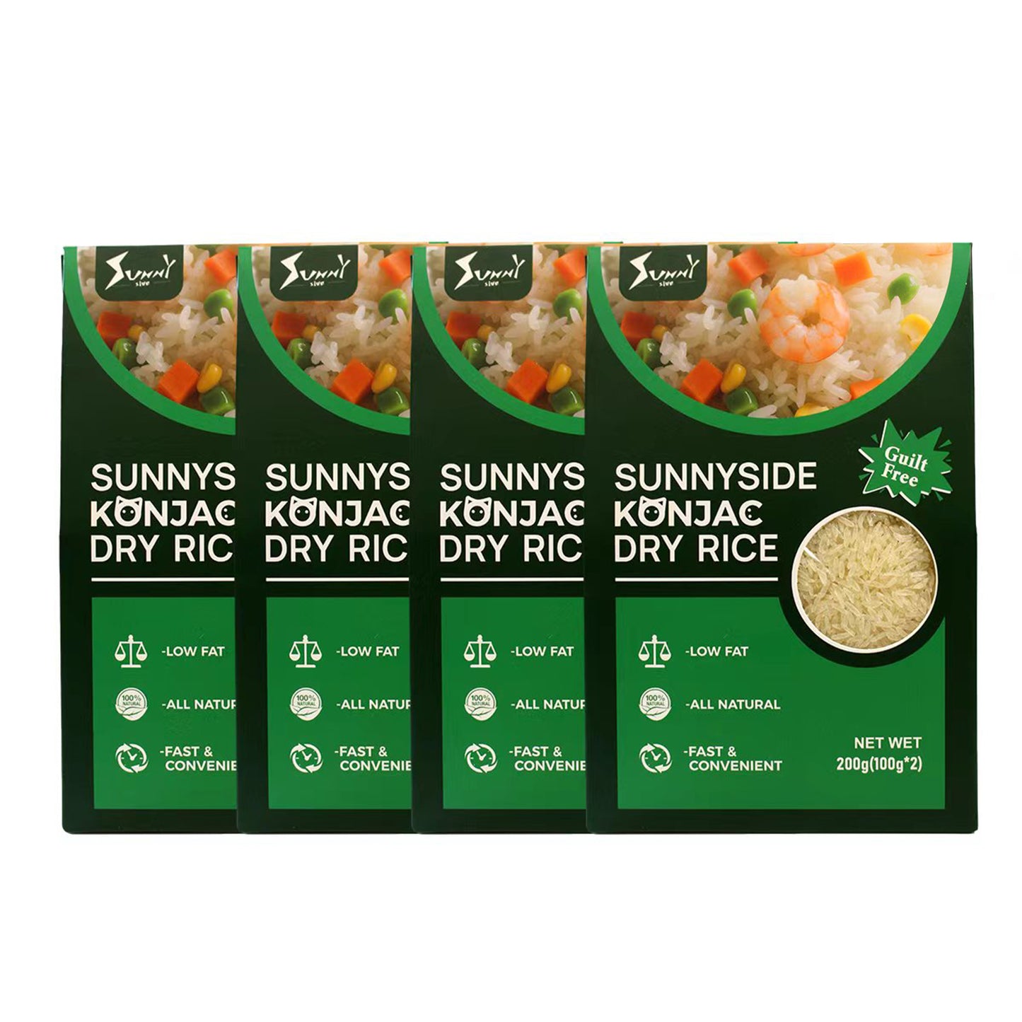 Sunnyside Konjac Dry Rice (200g) – Zero Sugar, Low Fat, High Fiber, Vegan & Gluten-Free Rice Alternative