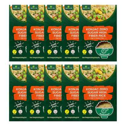 Ketoslim Mo Konnyaku Shirataki Rice 200g – High Fiber Glucomannan, Low Fat, Sugar-Free, Vegan Rice Alternative