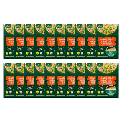 Ketoslim Mo Konnyaku Shirataki Rice 200g – High Fiber Glucomannan, Low Fat, Sugar-Free, Vegan Rice Alternative